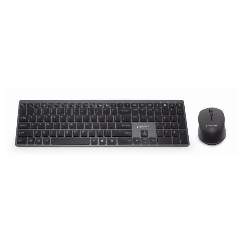 Kit inalambrico teclado raton retroiluminado pro business slim diseÃ?o es negro