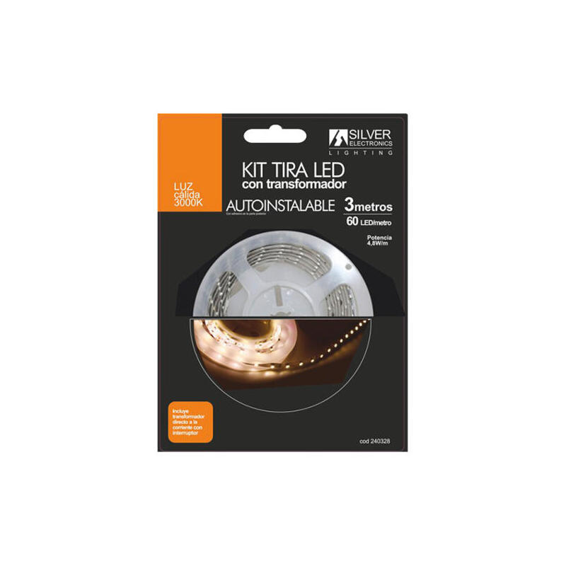 Kit tira led silver sanz 240328 3m –  4.8w – m –  3000k