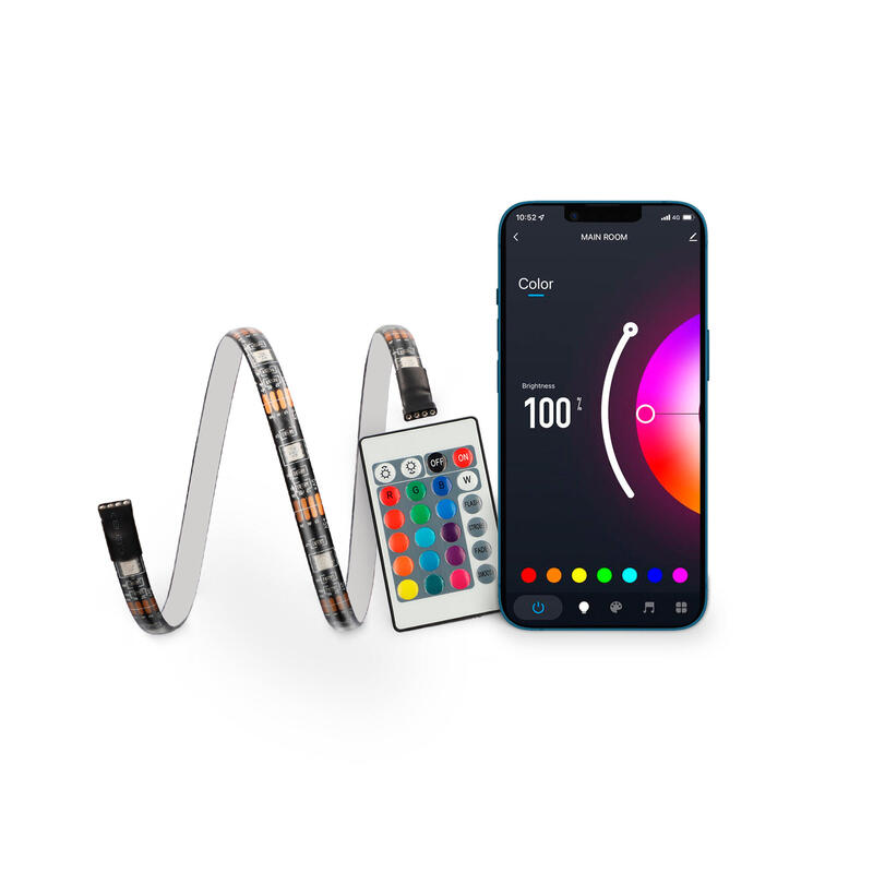 Ksix colorled tiras led rgb conectadas tv – control remoto – 3m