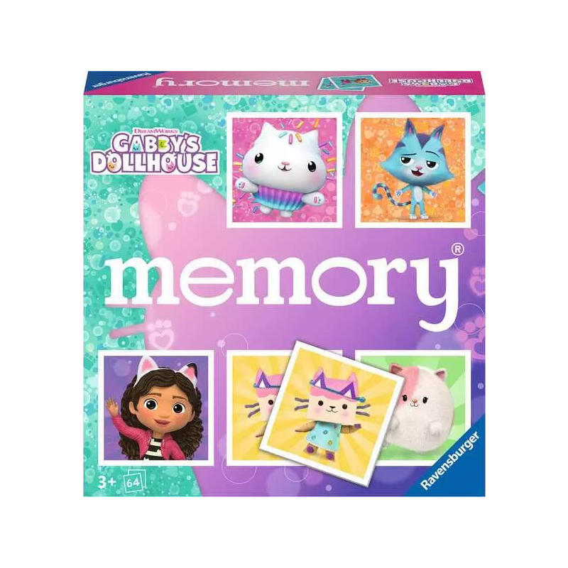 La casa de muÑecas memoria ravensburger   de gabby, juego de memoria 22596