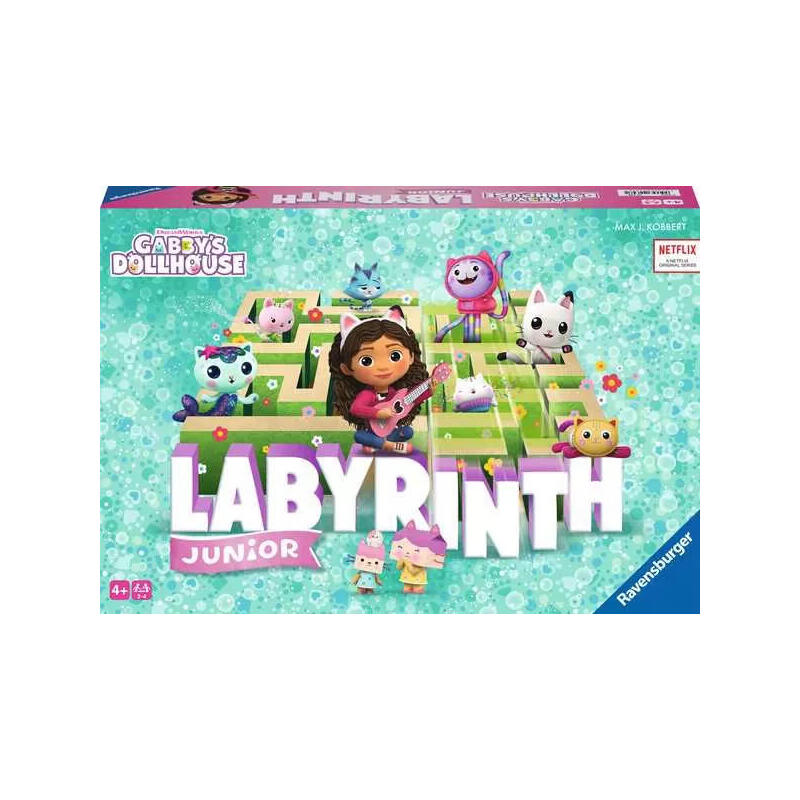 Laberinto infantil de la casa de muÑecas gabby de ravensburger, juego de mesa   22648