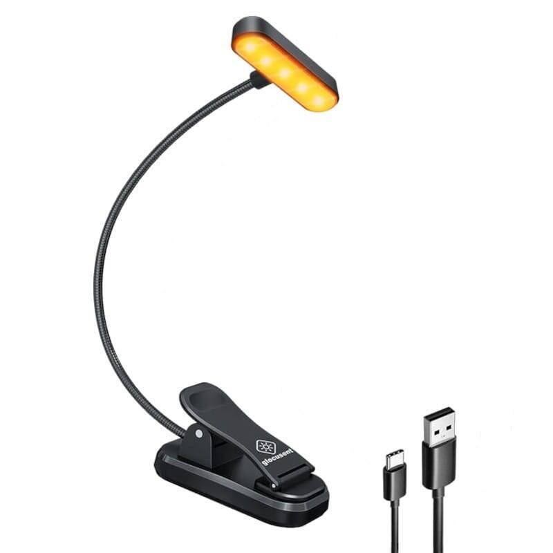 LÁmpara inalÁmbrica glocusent glcsnta1806 clip usb tipo c 650mah negro