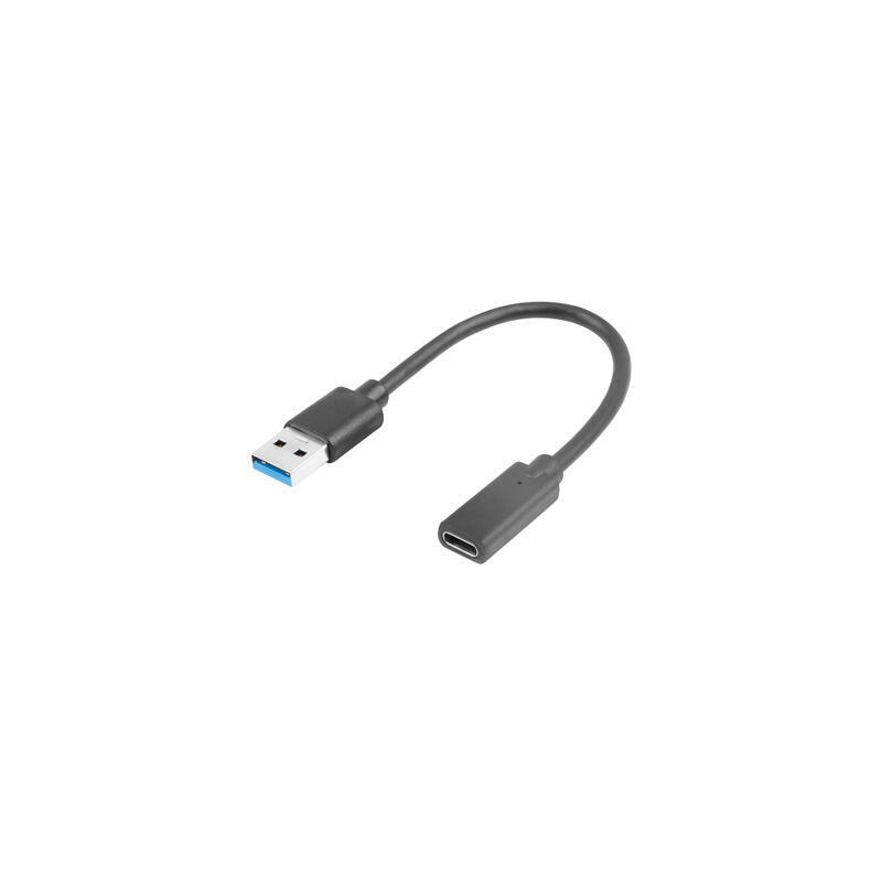 Lanberg adaptador usb tipo-c 3.1- usb tipo-a 15cm black