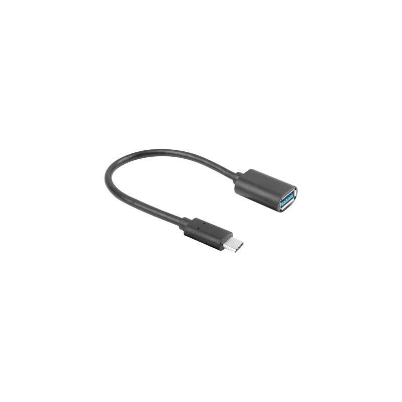 Lanberg adaptador usb type-c 3.1 (m) – usb type-a (f) 15cm black