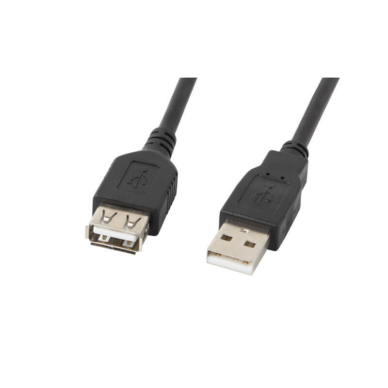 Lanberg cable alargador usb ca-usbe-10cc-0007-bk conectores a-macho a-hembra  negro 70 centaÂmetros