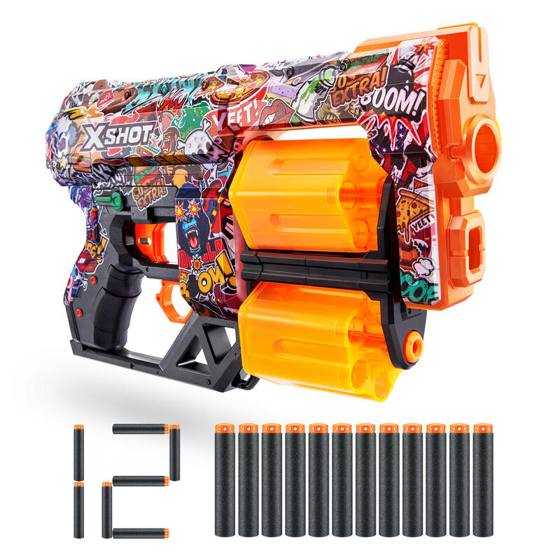 Lanzador zuru x-shot skins – dread sketch, dart blaster 36517h