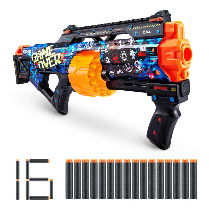 Lanzador zuru x-shot skins – last stand game over, dart blaster 36518a