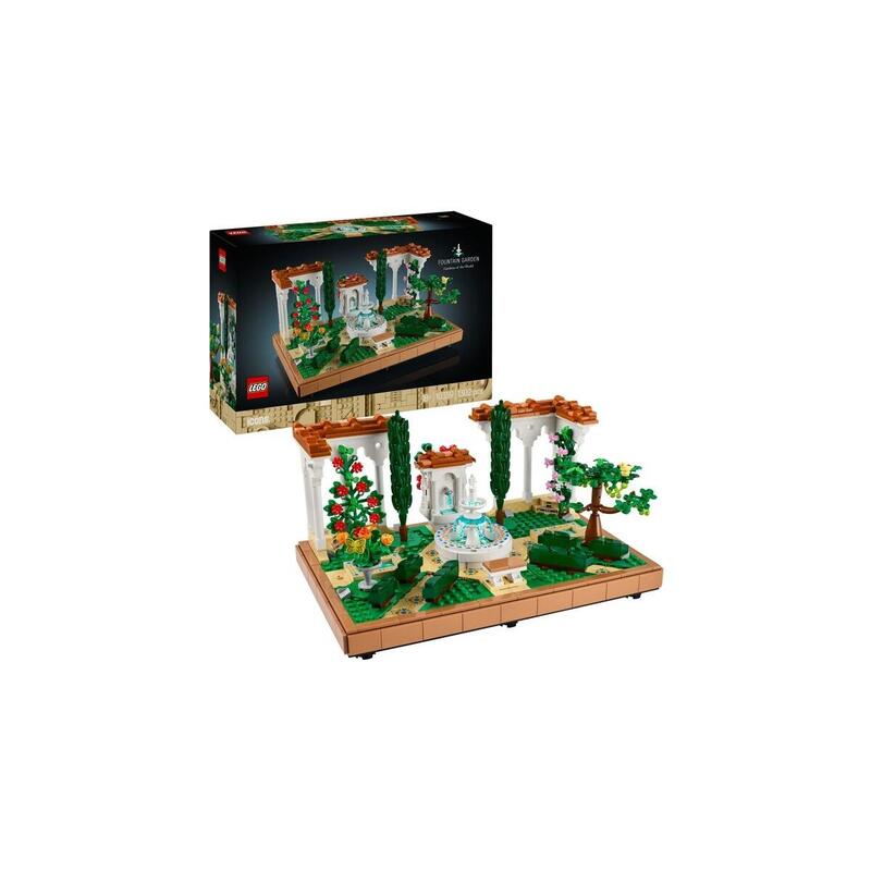 Lego 10359 icons jardÍn de la fuente, juguete de construcciÓn   10359