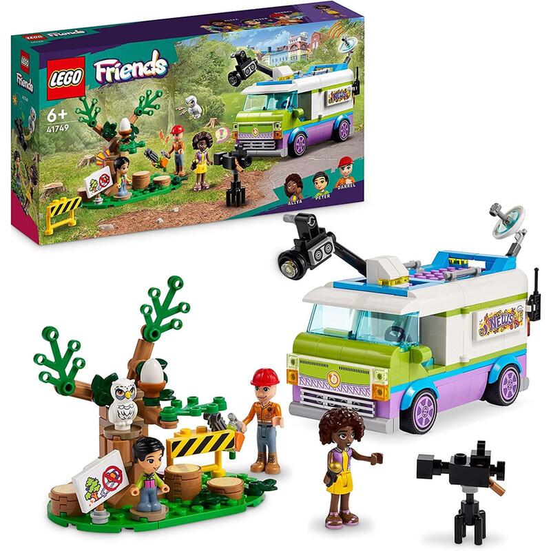 Lego 41749 friends unidad móvil de noticias