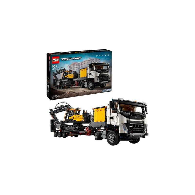 Lego 42175 technic camiÓn volvo fmx con excavadora de orugas elÉctrica ec230, juguete de construcciÓn 42175