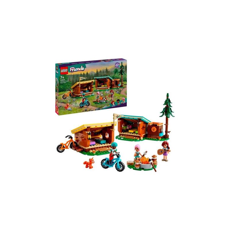 Lego 42624 friends acogedoras cabaÑas en el campamento de aventuras, 42624