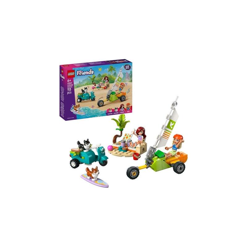 Lego 42641 lego friends aventura en la playa con perros, juguete de construcciÓn   42641