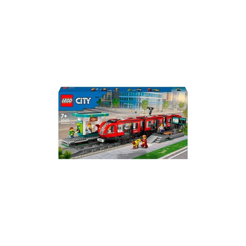 Lego 60423 city tranvÍa con parada, juguete de construcciÓn 60423