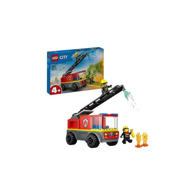 Lego 60463 city vehÍculo con escalera del departamento de bomberos, juguete de construcciÓn   60463