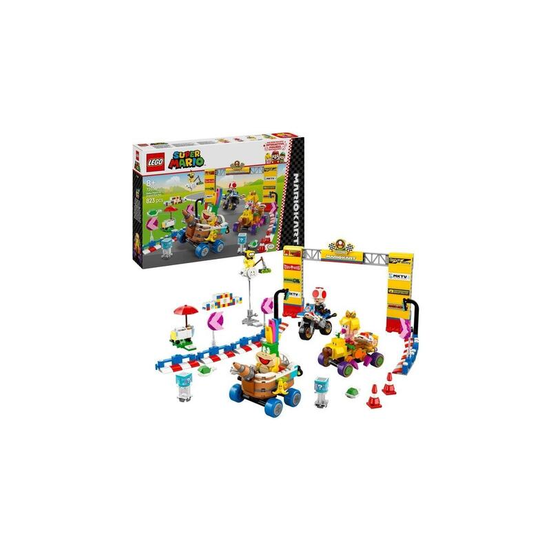 Lego 72036 super mario – mario kart: set de baby peach y grand pix, juguete de construcciÓn   72036