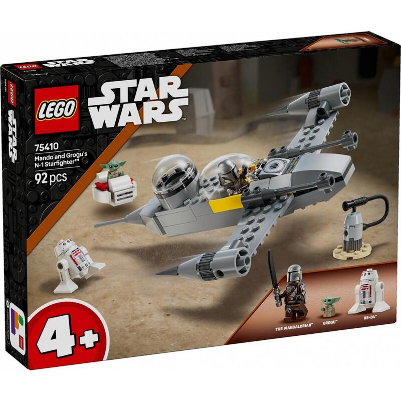 Lego 75410 star wars mandos y grogus n-1 starfighter, juguete de construcciÓn   75410