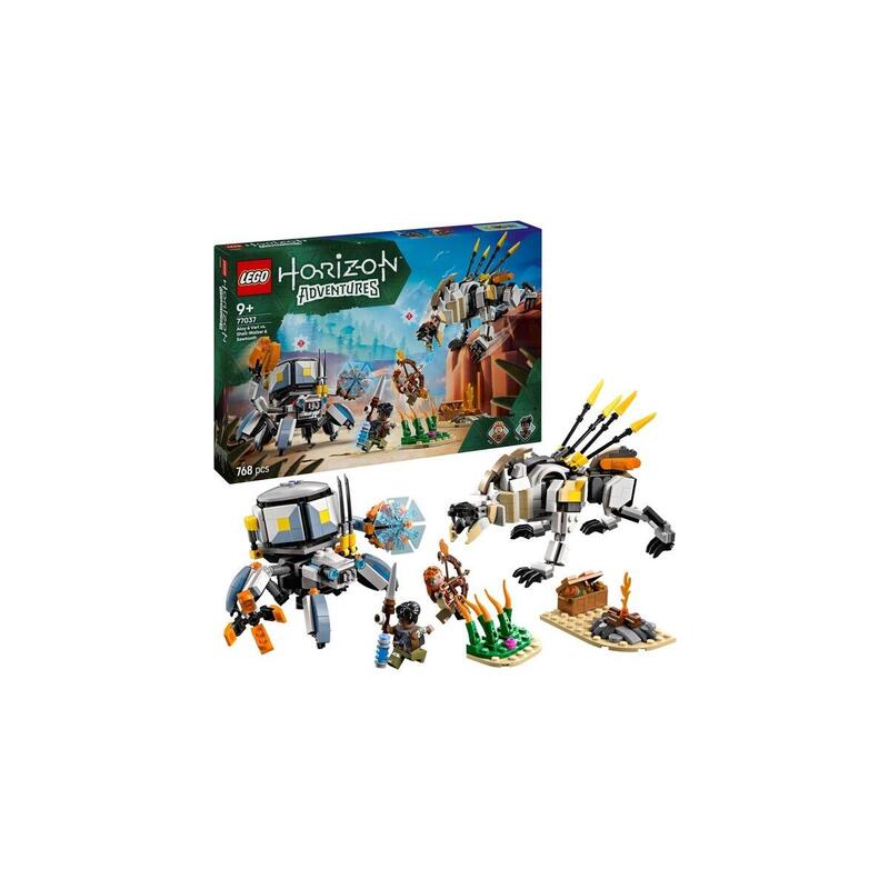 Lego 77037 horizon adventures aloy y varl vs. panzerwanderer y sawtooth, juguete de construcciÓn   77037