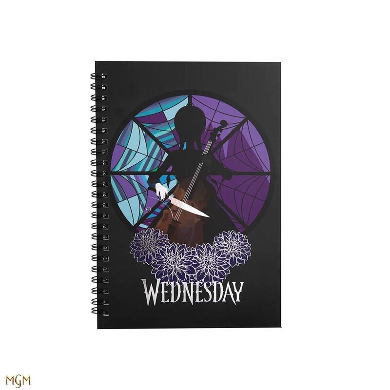 Libreta cinereplicas wednesday addams miercoles y violonchelo