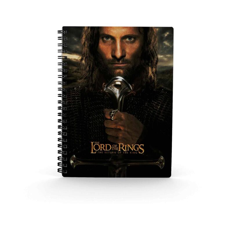 Libreta efecto 3d sd toys el seor de los anillos aragorn