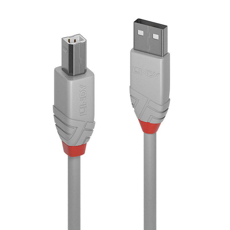 Lindy 36685 cable usb 5 m usb 2.0 usb a usb b gris impresora