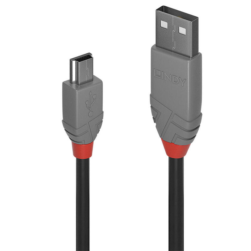 Lindy 36720 cable usb 0,2 m usb 2.0 usb a mini-usb b negro