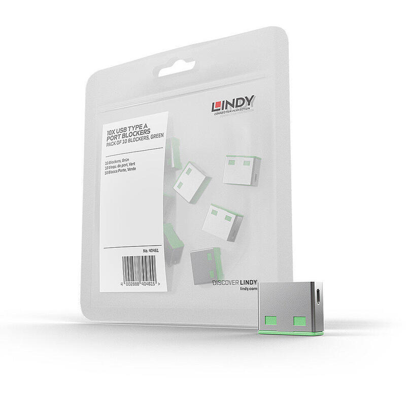 Lindy 40461 bloqueador de puerto usb tipo a verde 10 pieza(s)