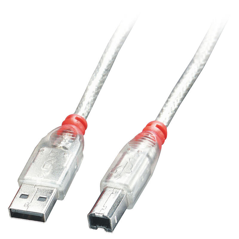 Lindy 41754 cable usb 3 m usb 2.0 usb a usb b transparente