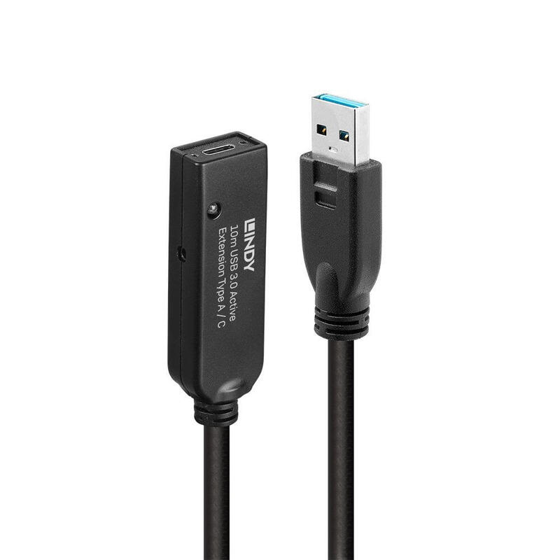 Lindy 43376 cable usb 10 m usb 3.2 gen 1 (3.1 gen 1) usb a usb c negro