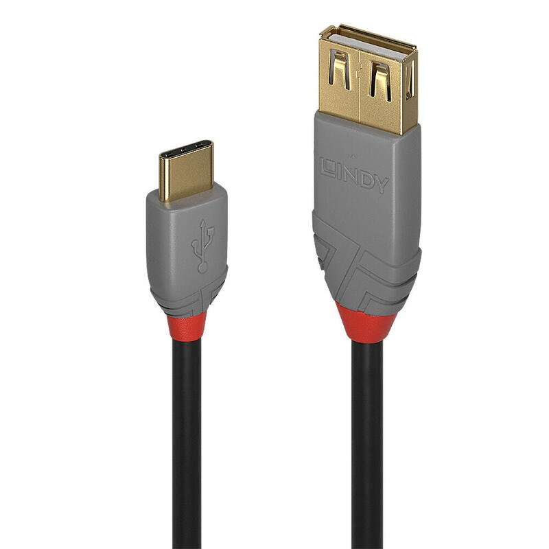 Lindy adaptadorcable usb 2.0 typ c an a anthra line 0.15m
