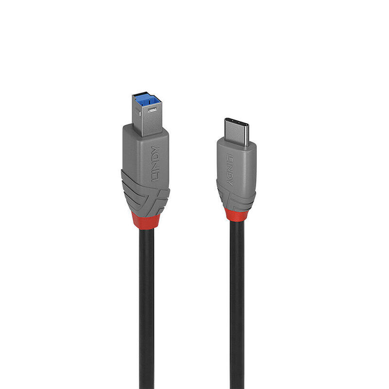 Lindy cable usb 3.2 tipo c a b de 3 m, lÍnea antracita