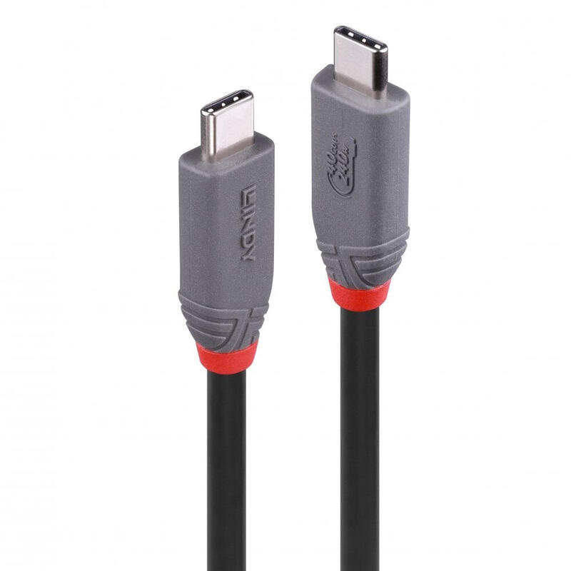 Lindy cable usb 4 240w tipo c de 2m, línea anthra