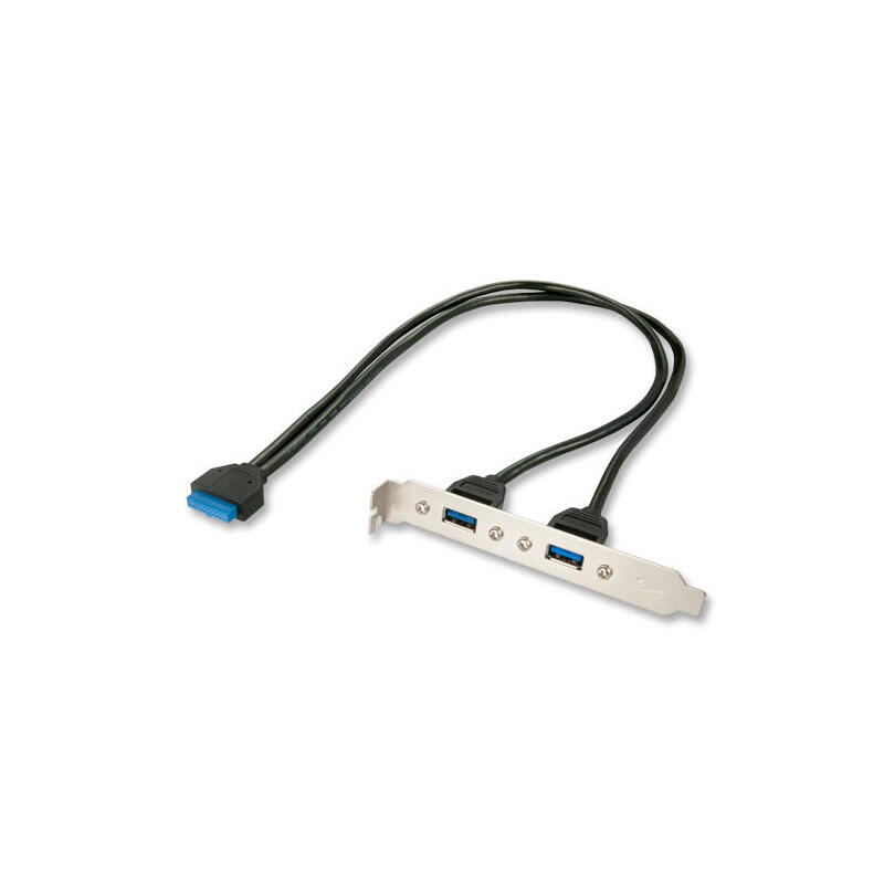 Lindy placa bahia trasera pc 2xusb 3.0 a placa base