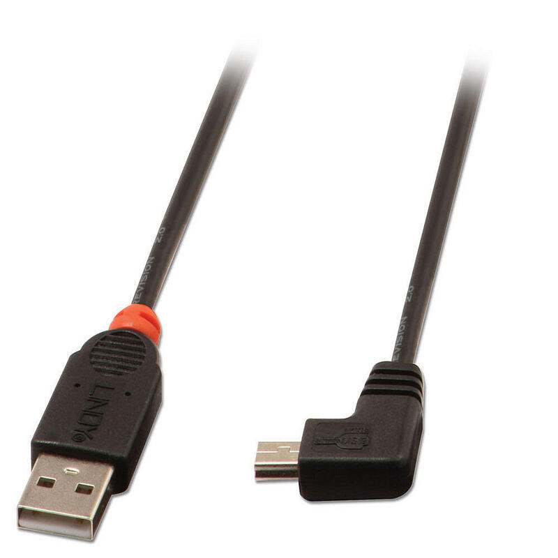 Lindy usb 2.0 cable typ a/mini-b 90° gewinkelt m/m 0.5m