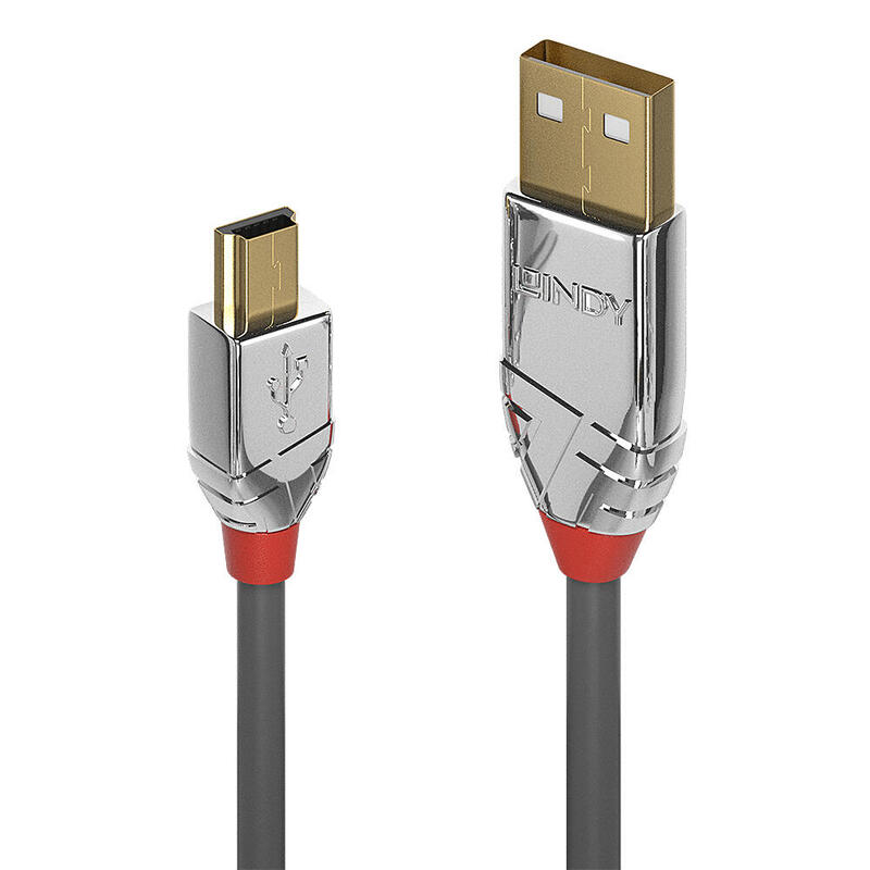 Lindy usb 2.0 cable typ a/mini-b cromo line m/m 3m