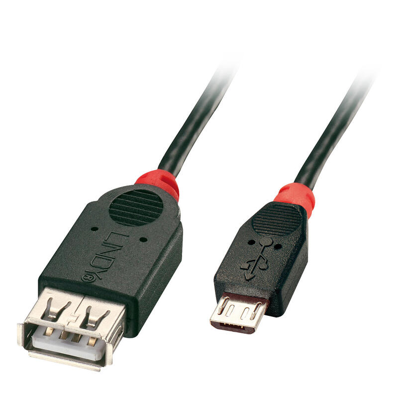 Lindy usb 2.0 cable typ micro-b/a m/f otg 1m