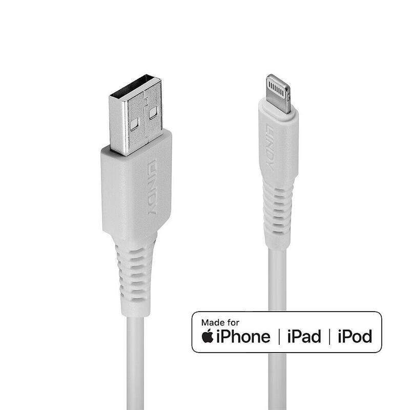 Lindy usb an lightning cable blanco 0.5m