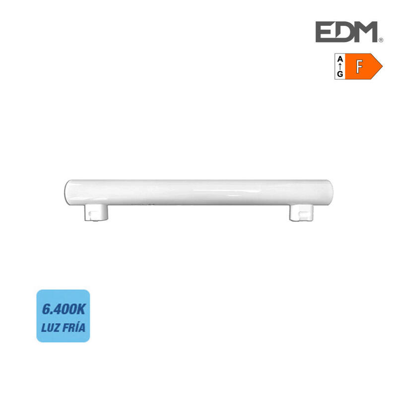 Linestra led 2 casquillos s14s 7w 500lm 6400k luz fria Ø3x30cm edm