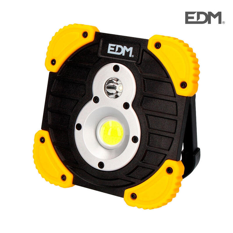 Linterna foco recargable 2 leds xl 5+10w 750/250lm edm