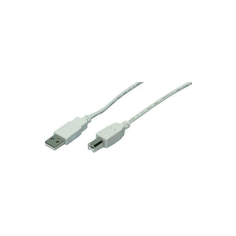 Logilink cable usb 2.0 tipo a/b ( impresora ) 1.80m gris cu0007