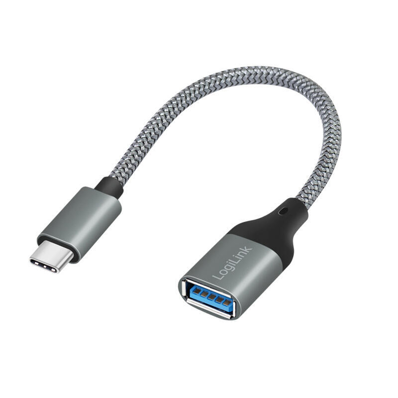 Logilink cu0106 cable usb 0,15 m usb 3.2 gen 1 (3.1 gen 1) usb c usb a gris