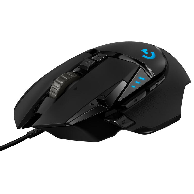 Logitech raton usb optico g502 hero gaming 16000 dpi  negro