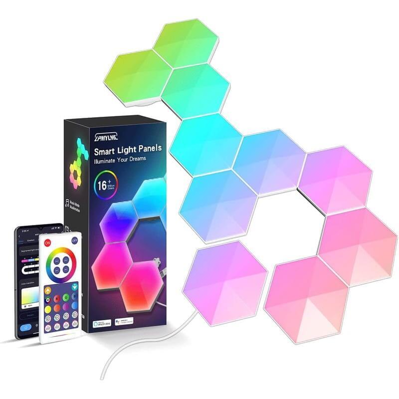 Luces led hexagonal rgb con bluetooth