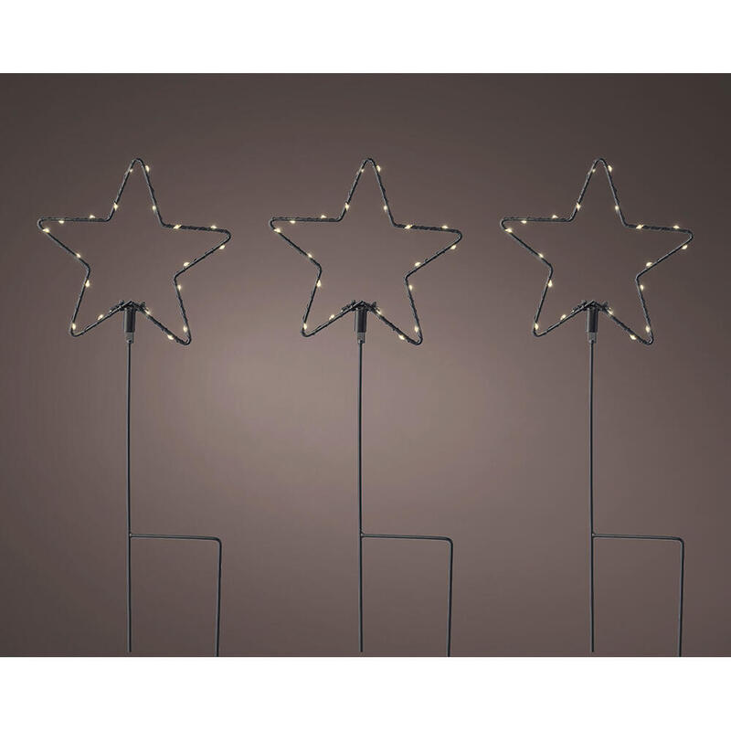 Luz decorativa microled estacas estrellas, Ø15×42,5cm. lumineo