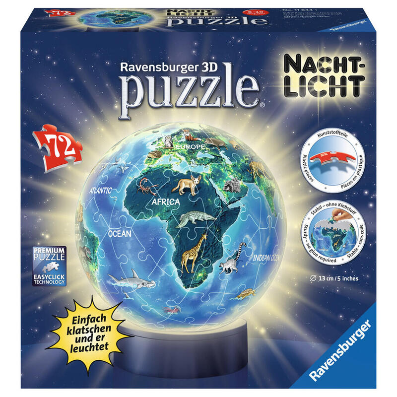 Luz nocturna ravensburger  – tierra de noche, rompecabezas 118441