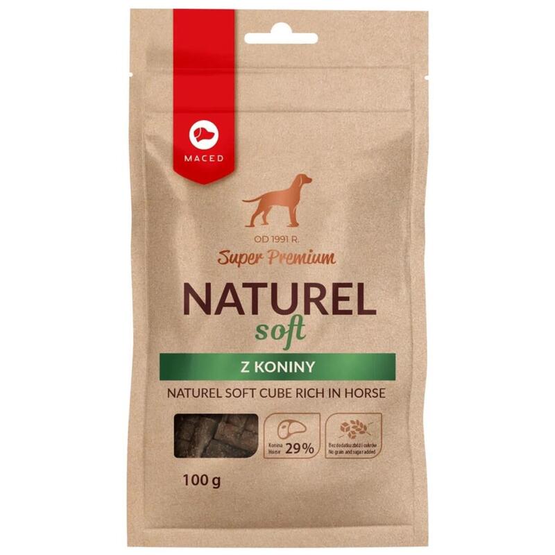 Maced naturel soft cube rich in horse – golosina para perros – 100g