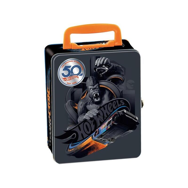 MaletÍn de coleccionista para coches theo klein hot wheels negro, ediciÓn aniversario 2881