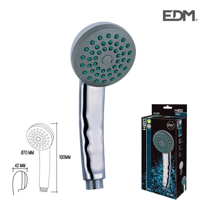 Mango de ducha anticalcareo. color cromo. edm