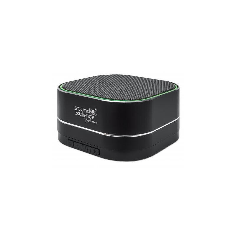 Manhattan 164993 altavoz portÁtil bluetooth negro 3 w