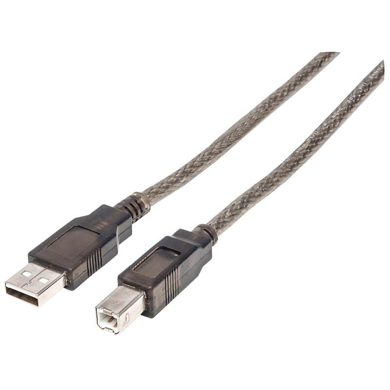 Manhattan cable usb 2.0 usb a macho a b macho, 15 m (50 ft.), negro