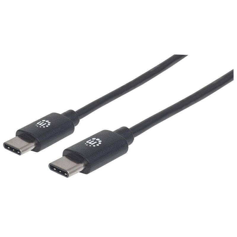 Manhattan cable usb c 3m hi-speed usb 2.0 tipo c 480 mbps 3 m negro